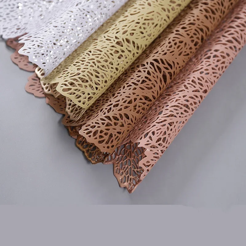 Placemat For Dining Table Coasters Leaf Simulation Plant Cup PVC Coffee Table Mats Kitchen Christmas Home Decoration