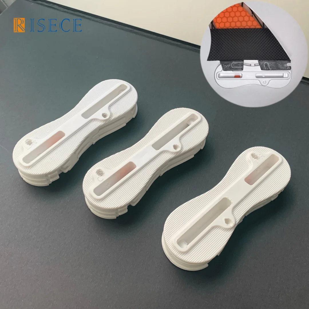 RISECE FCS II Surfboard Fin Box Surf Easy Install Rudder Slot Fin Plug Center 0 Degree + Side 9 Degree White Box 3PCS/SET