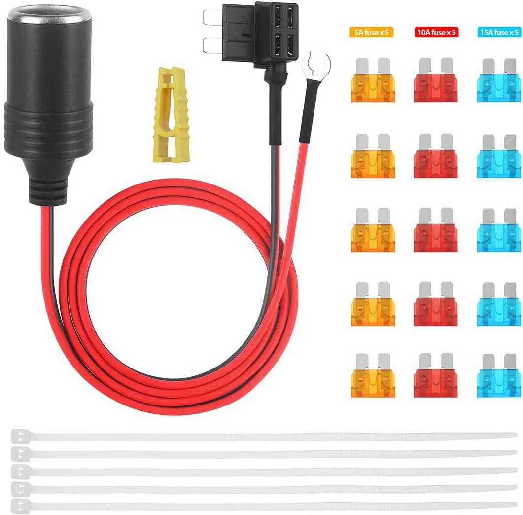 1set Car Cigarette Lighter For Car Charger 12v Socket Extension