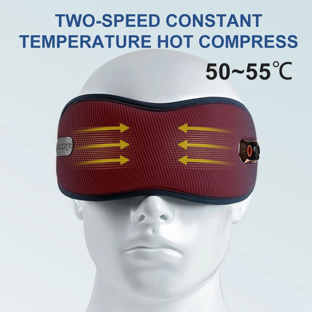 3D Sleeping Mask Heating Eyes Mask Cool Compress Relieve Eye Fatigue Electric Eye Massager Sleeping Aid Shade Improve Sleep