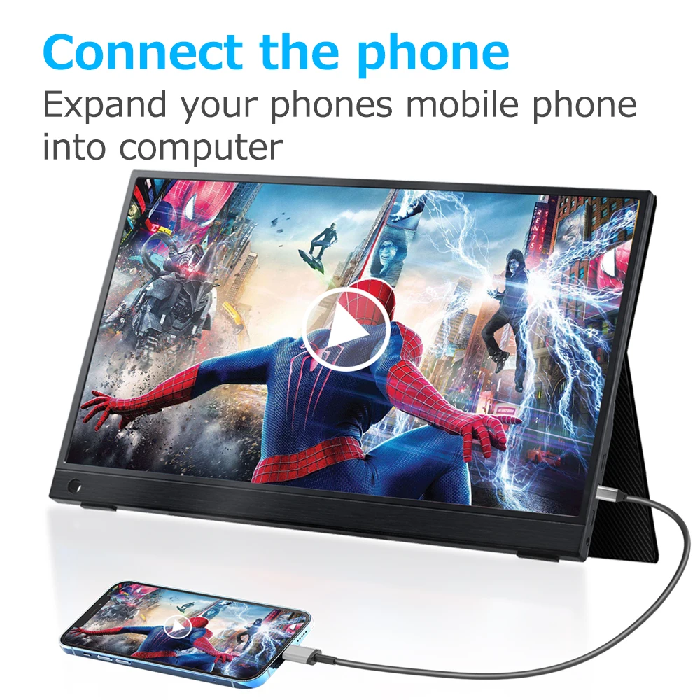 ǻ Ʈ Xbox PS4/5 ġ ƺ LCD ÷ ӿ , ޴ , 4K UHD USB CŸ IPS ũ, 15.6 ġ