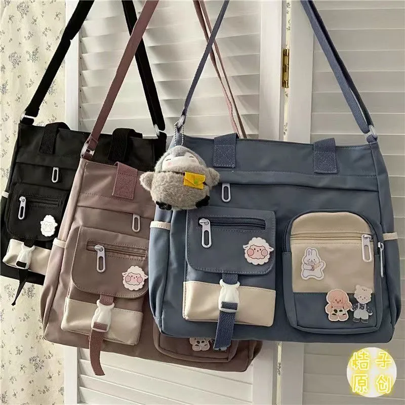 

Nylon Waterproof Canvas Women Handbags Shoulder Bag Japanese Ladies Messenger Bag Student School Crossbody Bags for Girl Satchel