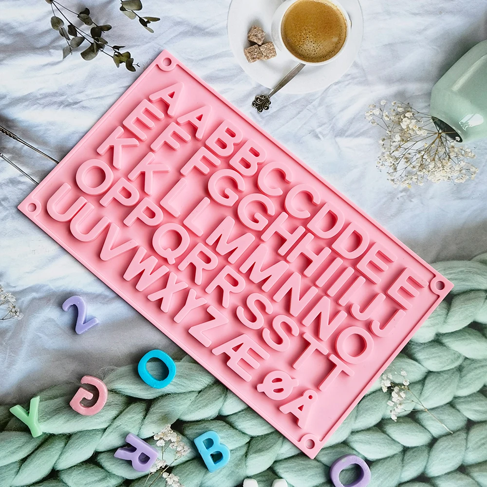 

Silicone chocolate cake Mould alphabet silicone digital Baking Mold Home DIY number letter fondant molds decoration accessories
