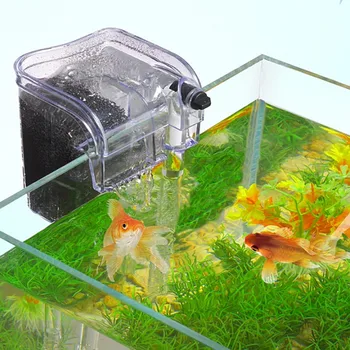FILTRO COLGANTE PRO Aquarium Hang On Filter Ultra Silencioso 3 Capas Espuma para 30-80L Tanque 250L/H 25W Potente y Silencioso