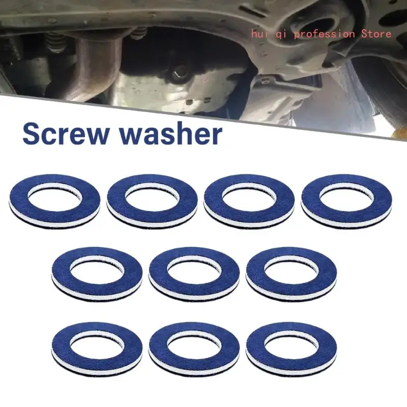 10Pcs Oil Drain Plug Washers Oil Pans Gaskets Washer Practical Car Accessories