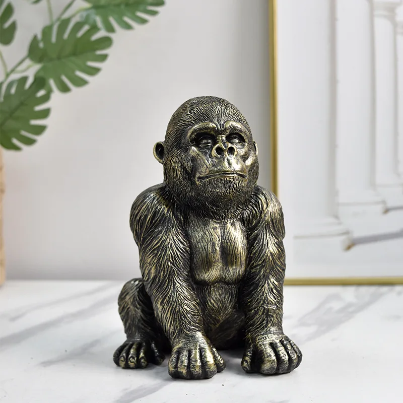 Creative Nordic King Kong Gorilla Resin Statue Artifact Living Room Desk  Office Home Decoration Animal Sculpture Decoration Gift - AliExpress
