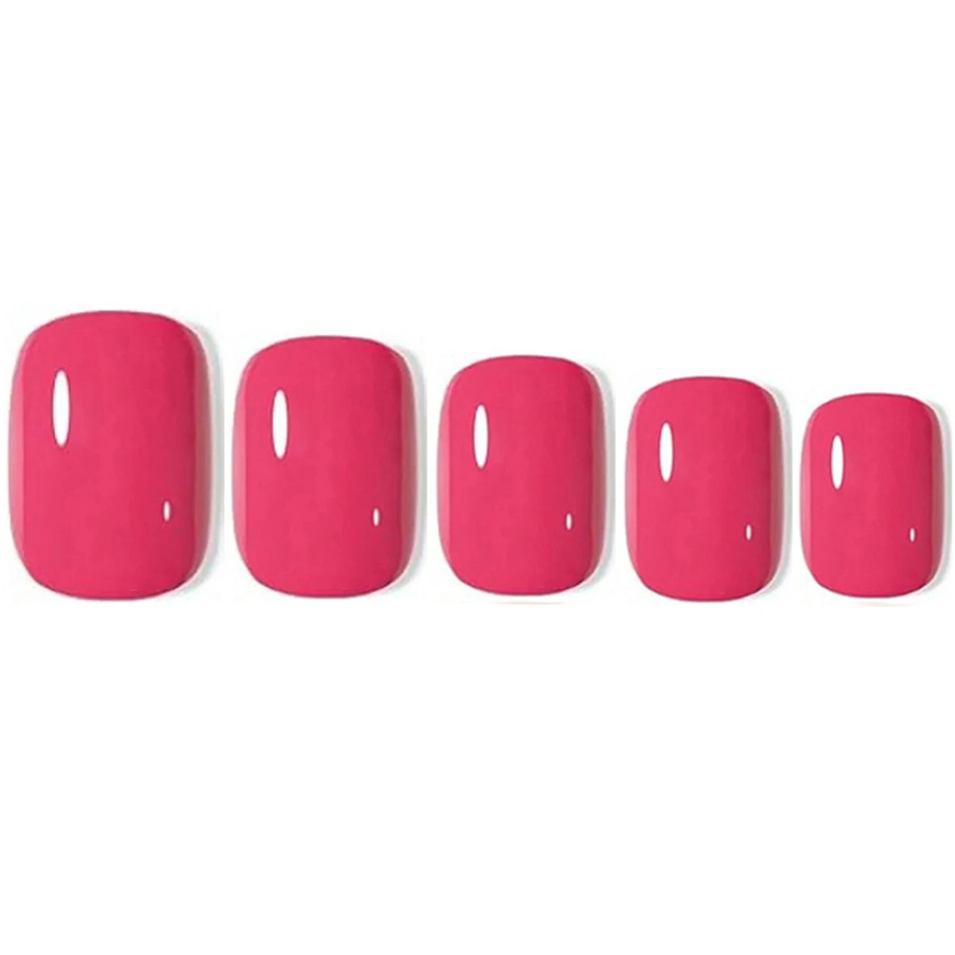 24pcs French-Pressed Dark Red Square Medium-Length False Nails Reusable Acrylic Nails Full Coverage Acrylic False Nails