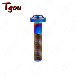 Premium Titanium Bolt with Plummer Head and Torx T45 for Motorcycle and Car Applications (Burnt Blue)