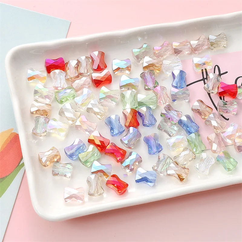 10/50 stücke Glas Überzogene Farbige Perlen Lose Perlen Kristall Für Schmuck Machen Materialien DIY Kette Halsketten Armbänder Zubehör