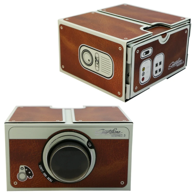 Portable Cardboard Smartphone Projector 2.0 DIY Mobile Phone Cinema Theater Drop Shipping