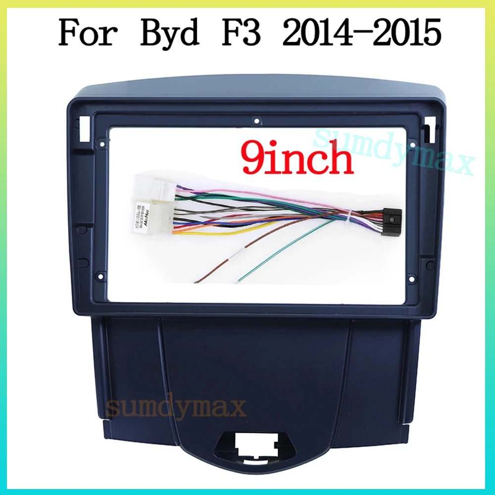 

9Inch 2DIN Car Audio Radio Fascia Frame Adapter DVD Dash Fitting Panel Frame Kit for Byd F3 2014 2015