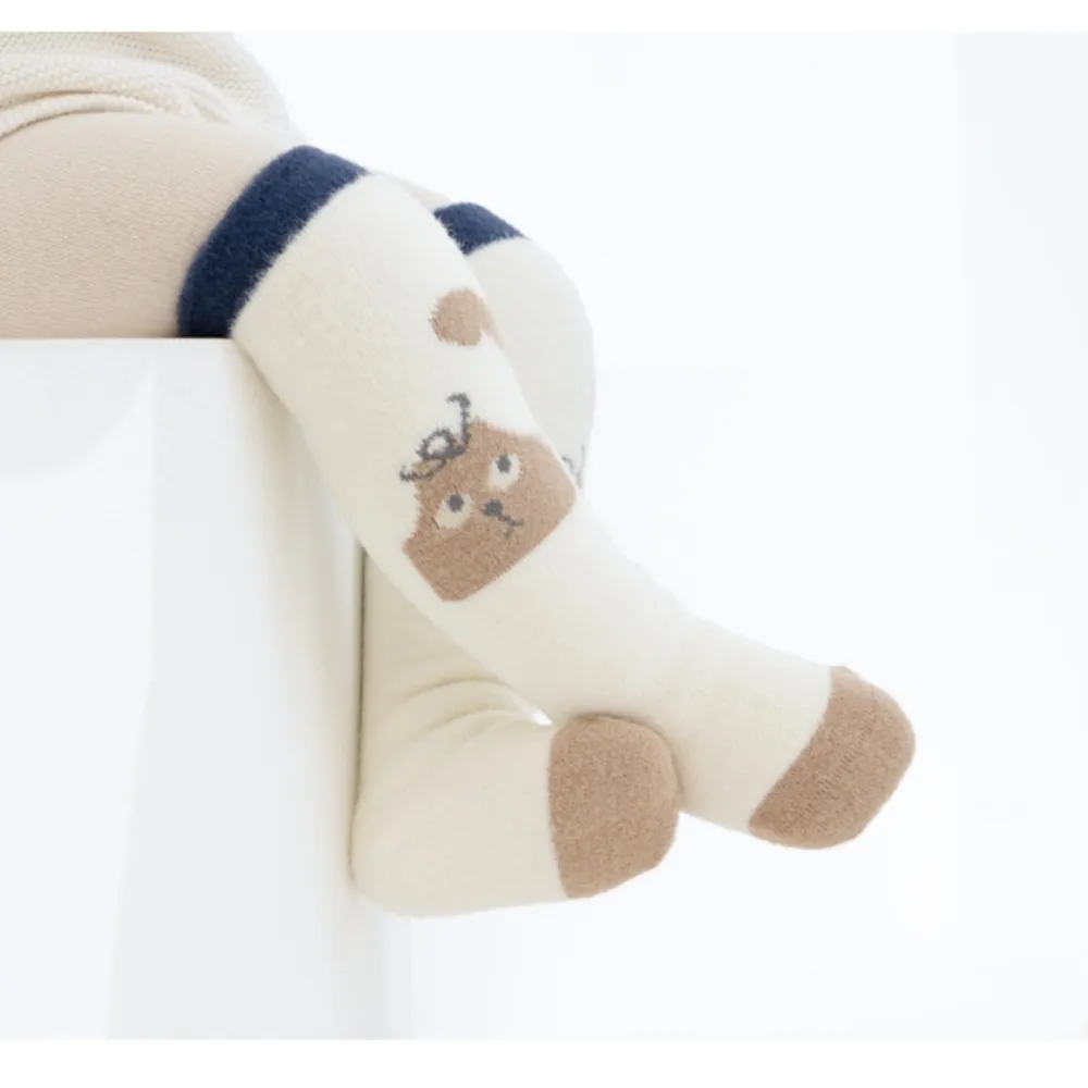 3Pairs Kids Boys Girls Socks Coral Fleece Knee High Long Tube Socks For Girls Bootes Socks Children Leg Warmers Baby Casual Sock