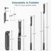 LISCN 40" Selfie Stick Tripod, Extendable Travel Essential Phone Tripod with Wireless Remote for IPhone and Android 4