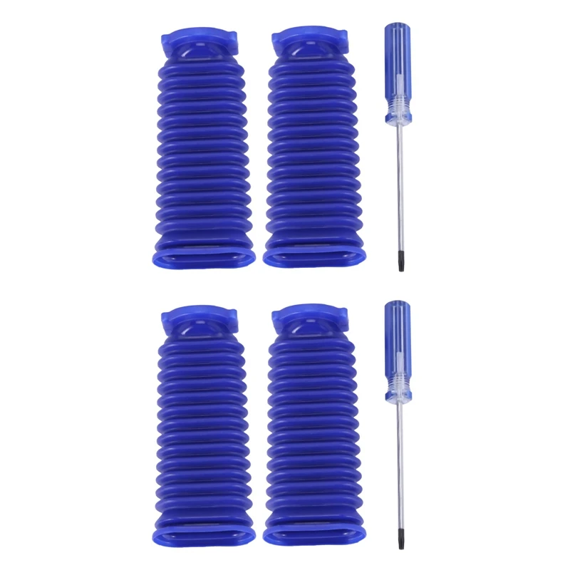 

4X Drum Suction Blue Hose Fittings For Dyson V7 V8 V10 V11 Vacuum Cleaner Replacement Parts With Screwdriver
