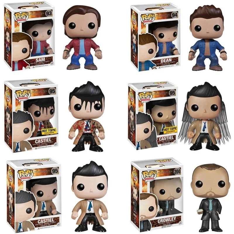 thumbnail image 5 of ¡NUEVO FUNKO POP! Figura de acción de Supernatural Sam n.° 93 Blood Dean n.° 94 Castiel n.° 95 Blood Crowley n.° 200 Bobby Singer n.° 305, 5 of 5