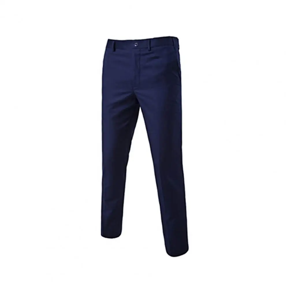 Mens suit 1 Set Trendy Men Suit Anti Deformation Formal Suit Turndown Collar Pure Color One Button Set Daily Wear