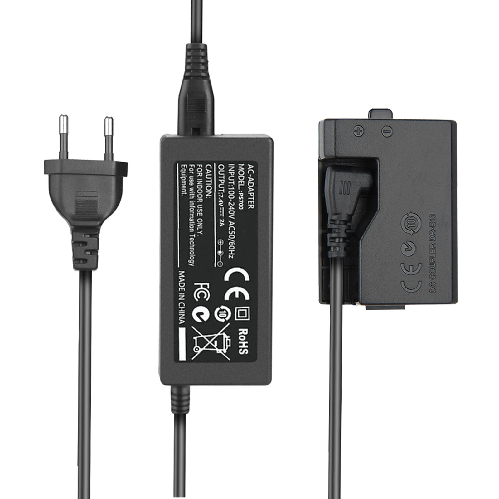 Dr e10 acoplador dc lp e10 manequim bateria para canon eos rebel t3 t5
