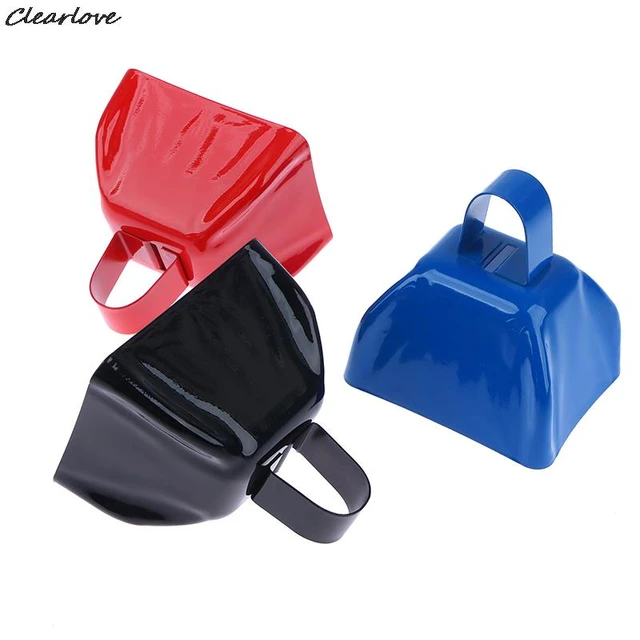 1pc NEW Iron Cowbell Percussion Cowbells Red White Cow Bells Cheering Bell  Atmosphere Of The Group
