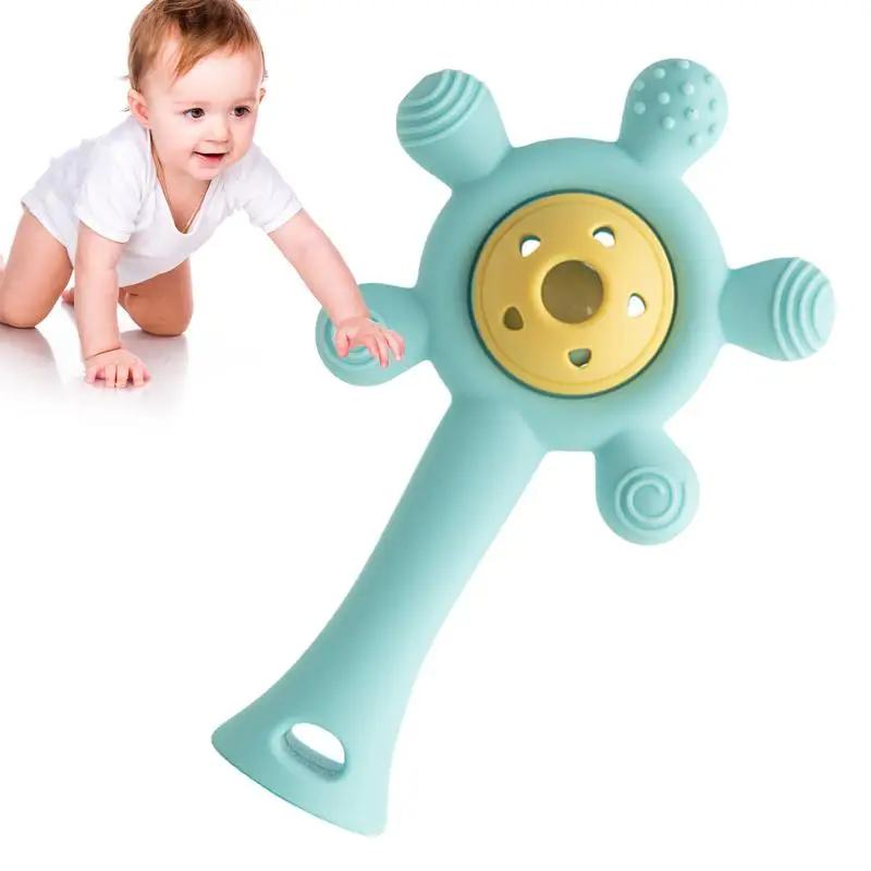 

Прорезыватель для зубов для новорожденных девочек, силиконовый Прорезыватель с колесиком обозрения, детская игрушка для зубов