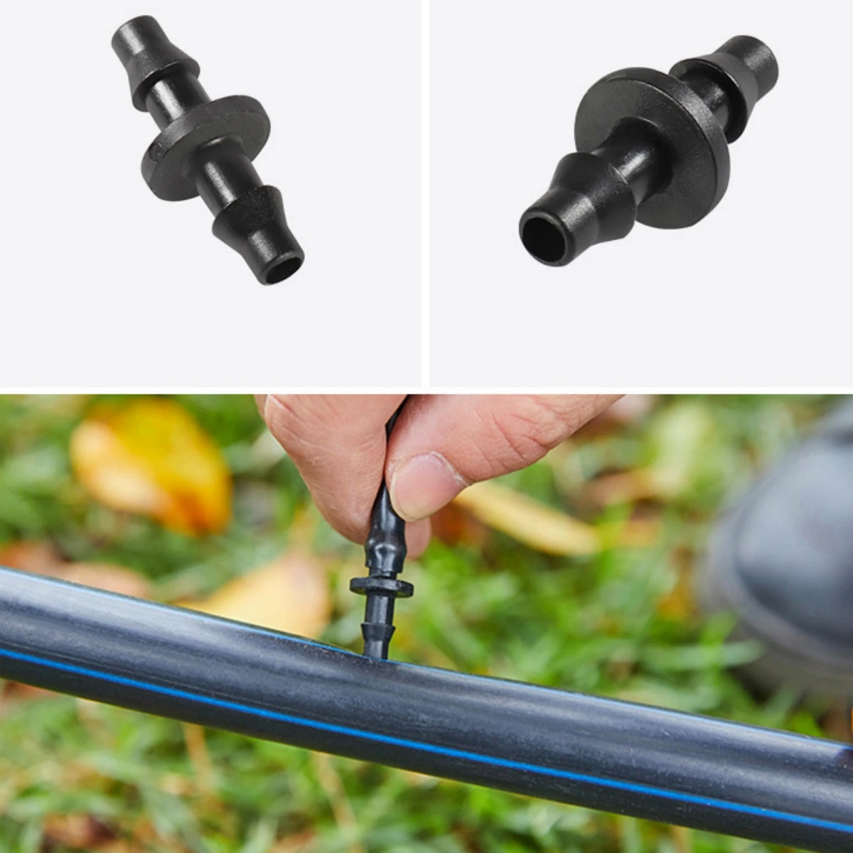 Hose Barbed Connector Agricultural Garden Irrigation Fittings 3/5mm 1/8" 50 Pcs