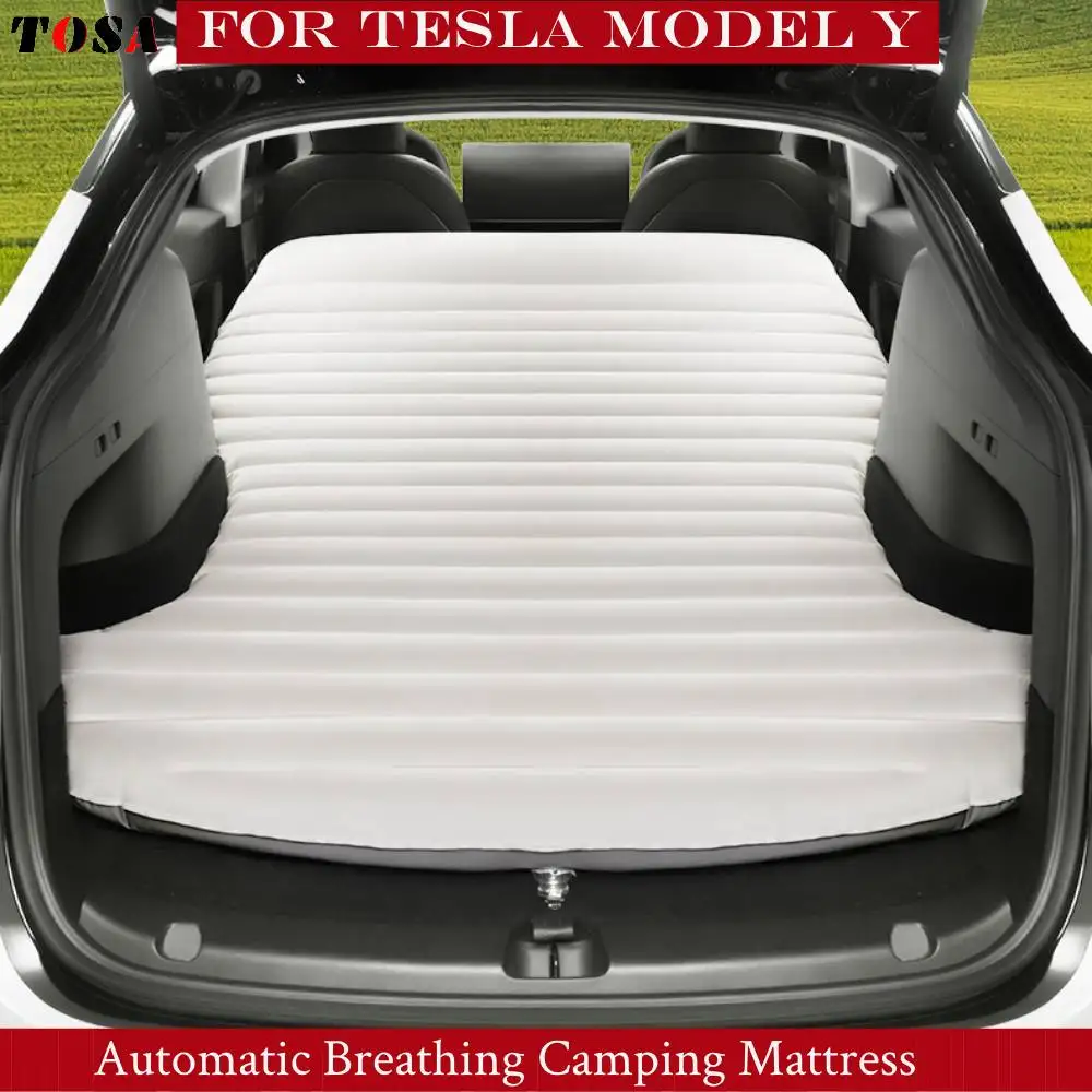

For Tesla Model Y 2024 Automobile Air Mattress Self-Inflating Mattress Travel Sleeping Bed Tesla Car Inflatable Camping Mattress