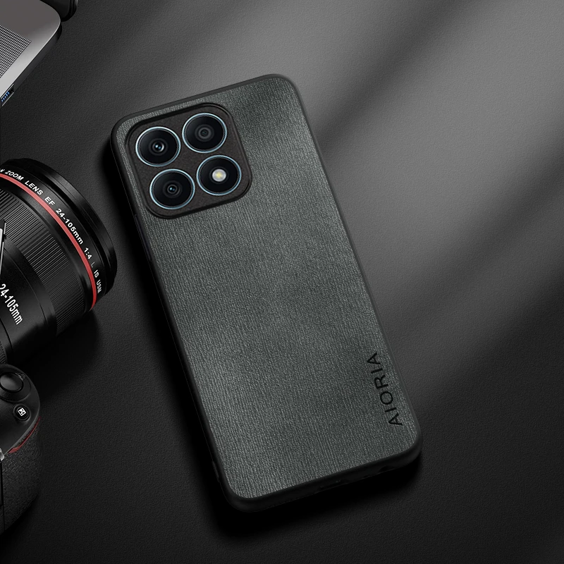 Elegant Lightweight Leather & Wood Grain Protective Case