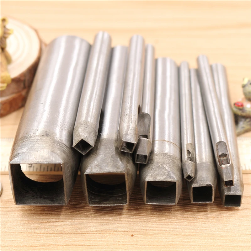 5 Pcs Hollow Square Hole Steel Punch Cutter Cutting Tools Leather Belt 1mm  2mm 3mm 4mm 5mm C191 -  Israel