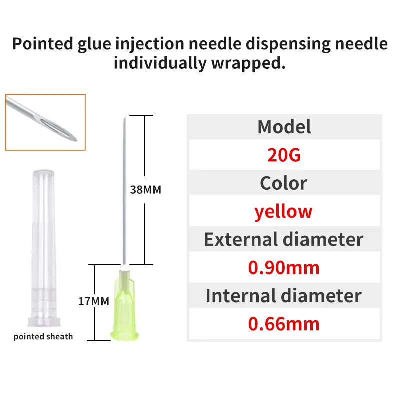 50pcs Pointed Injection Needle Dispensing Needle With Transparent Cap, Glue Tool, Individually Packaged Syringe Accessories - Image 14