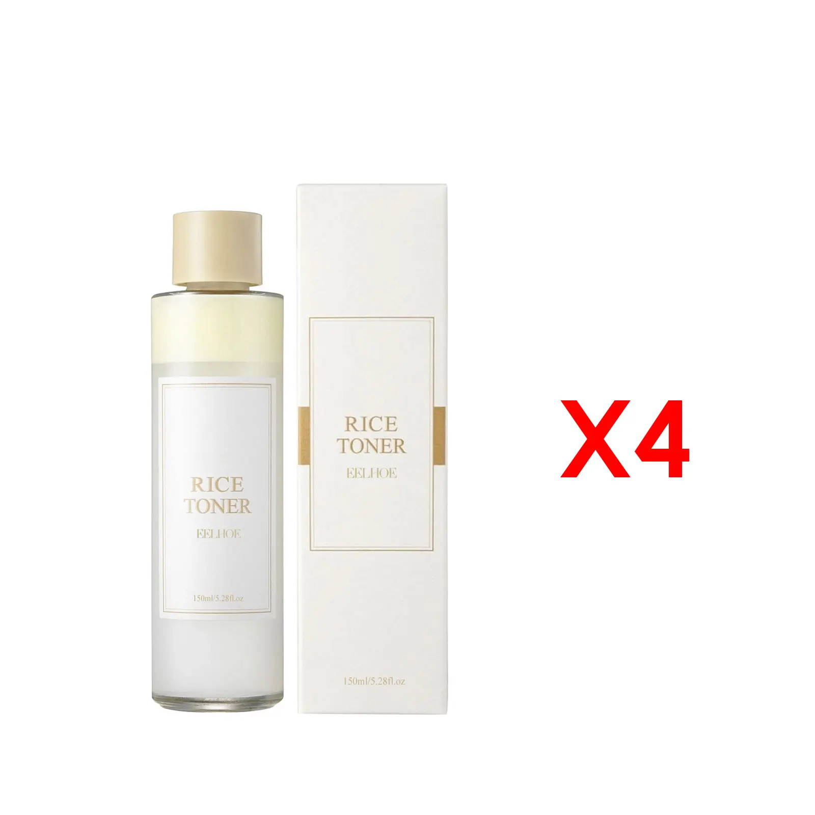 EELHOE Organic Rice Face Toner: Anti-Aging, Moisturizing, and Firming , box of 4