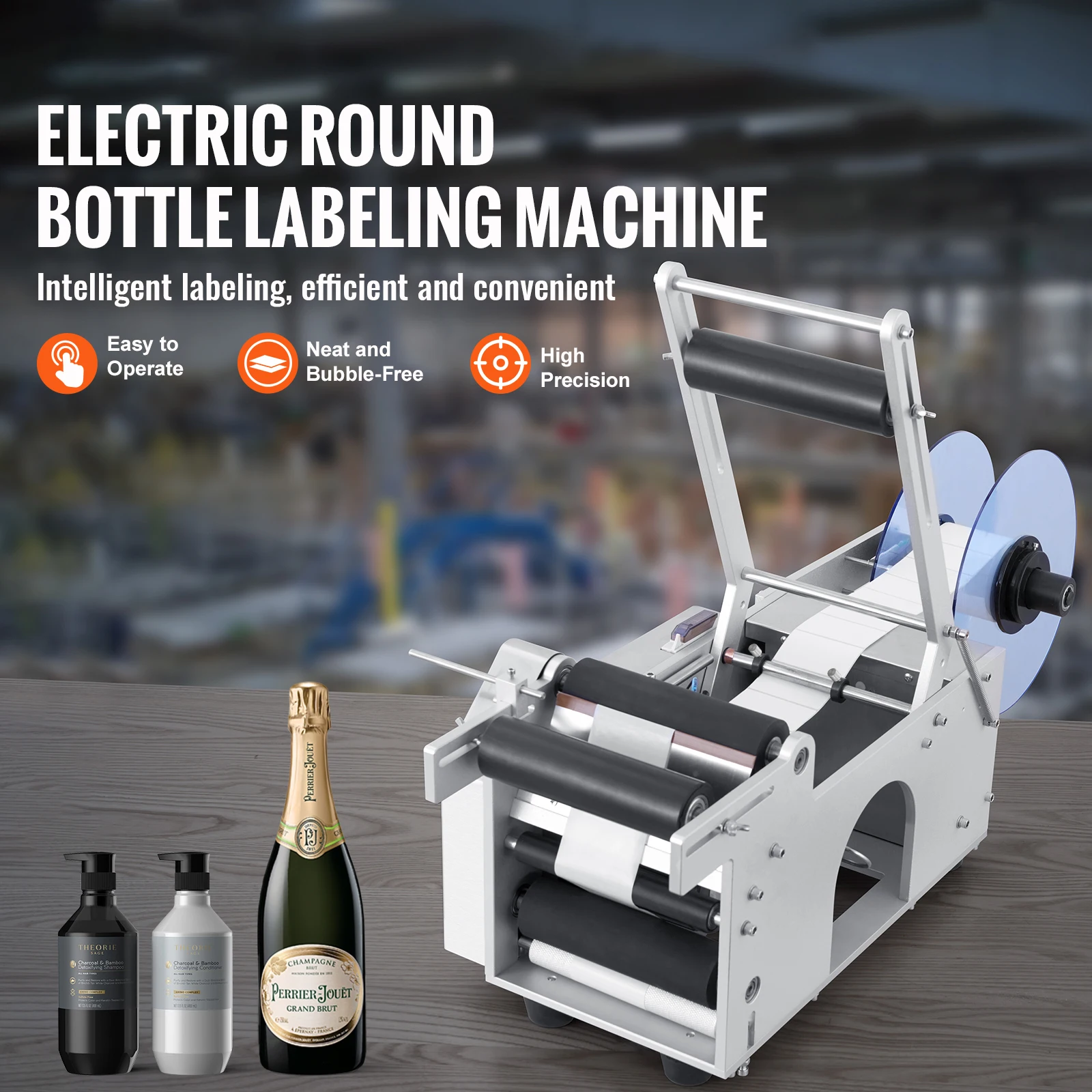 Semi Automatic Round Bottle Labeling Machine Electric