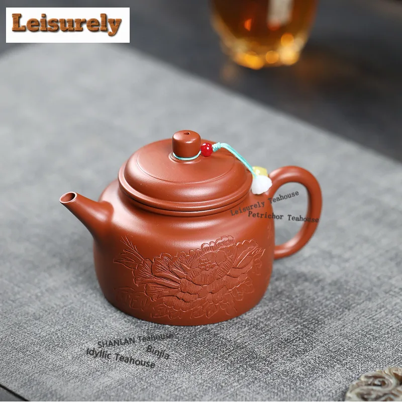 250ml Authentic Yixing Purple Clay Teapots Famous Master Handmade De Zhong Pot Raw Ore Zhu Mud Kettle Zisha Tea Set Supplies