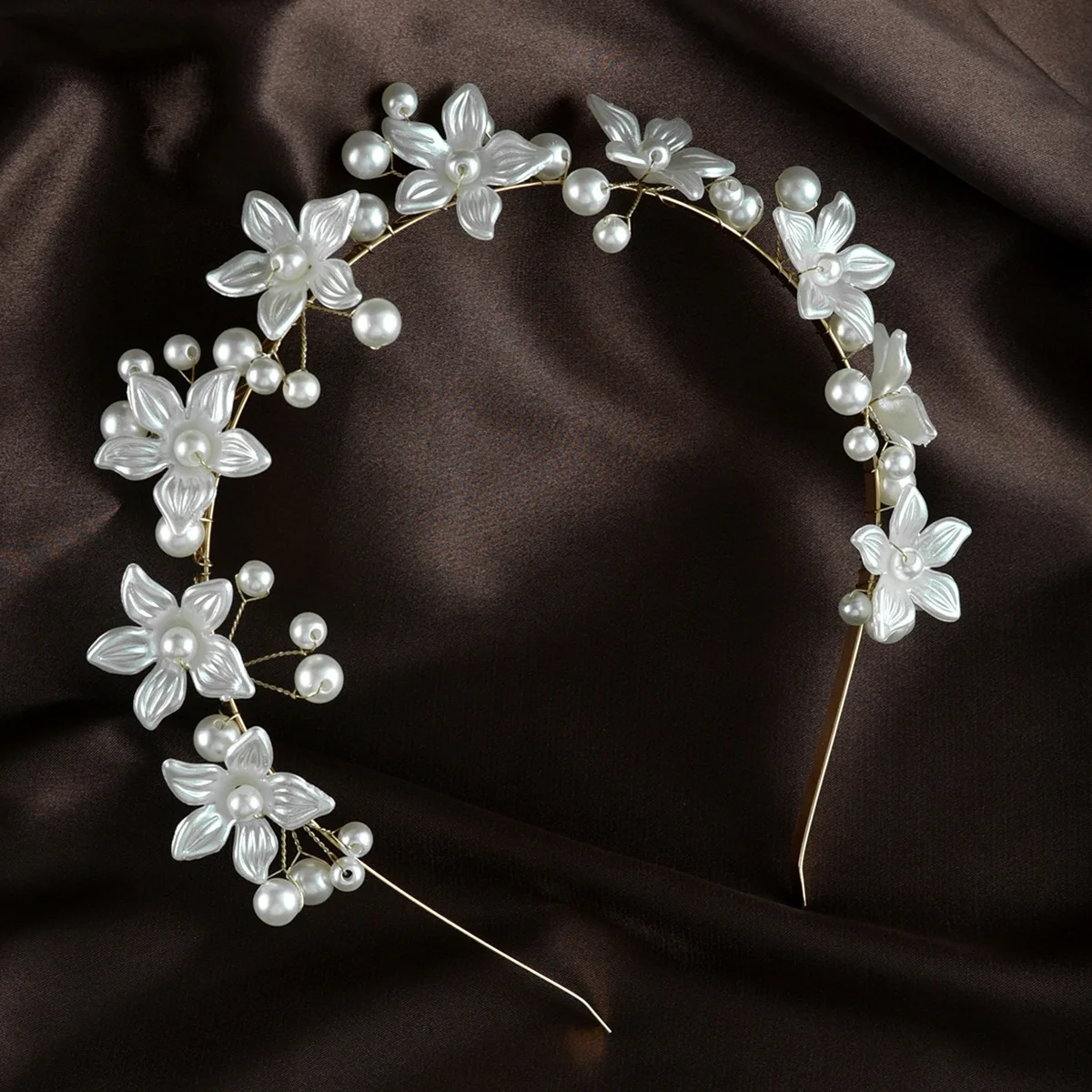 Pearls Headbands for Women Girls Bride Wedding Hairbands White