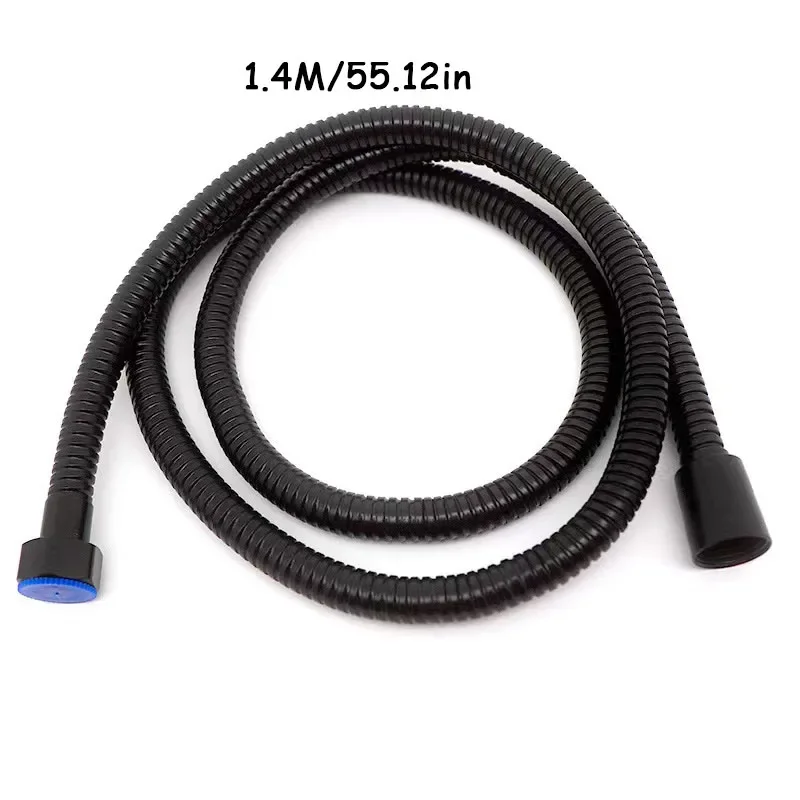 1pcs 1.5M 1/2inch Stainless Steel Black Hose Extension Pipe Bathroom Shower Pipe Extension Pipe Water Pipe  Bathroom Accessories 6