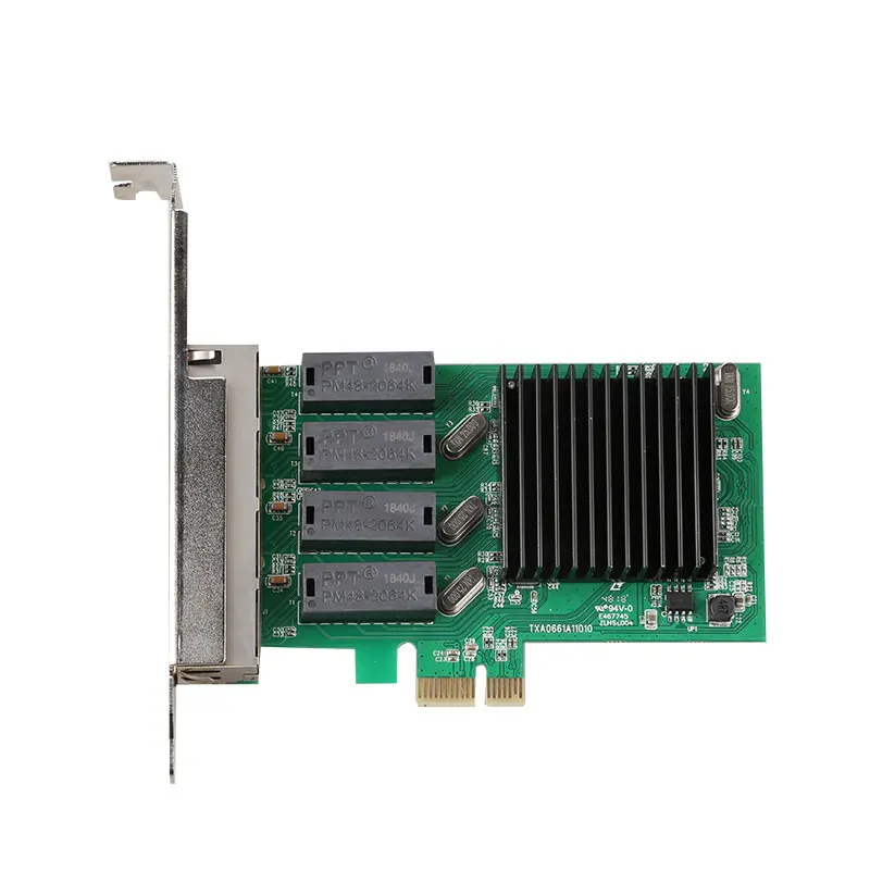 

Quad-Port Slot PCI-E X1 RJ45 Interface Gigabit Ethernet Network Card 10/100/1000Mbps Rate Intel 82575 Adapter 4 Ports Slot PC