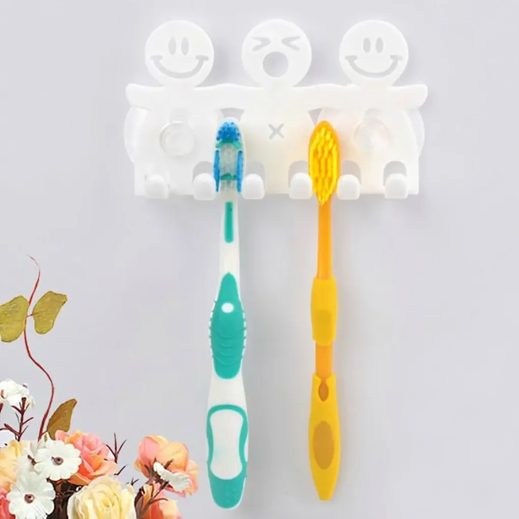Bathroom cute Cartoon Sucker Toothbrush Holder / Suction Hooks Tooth Brush Holder new hot Suction Cup Toothbrush Rack Cap