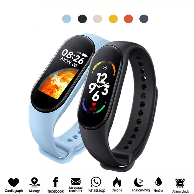

M7 Smart Watch Waterproof Sport Smart Watch Heart Men Woman Rate Blood Pressure Monitor Fitness Tracker Bracelet for Android IOS
