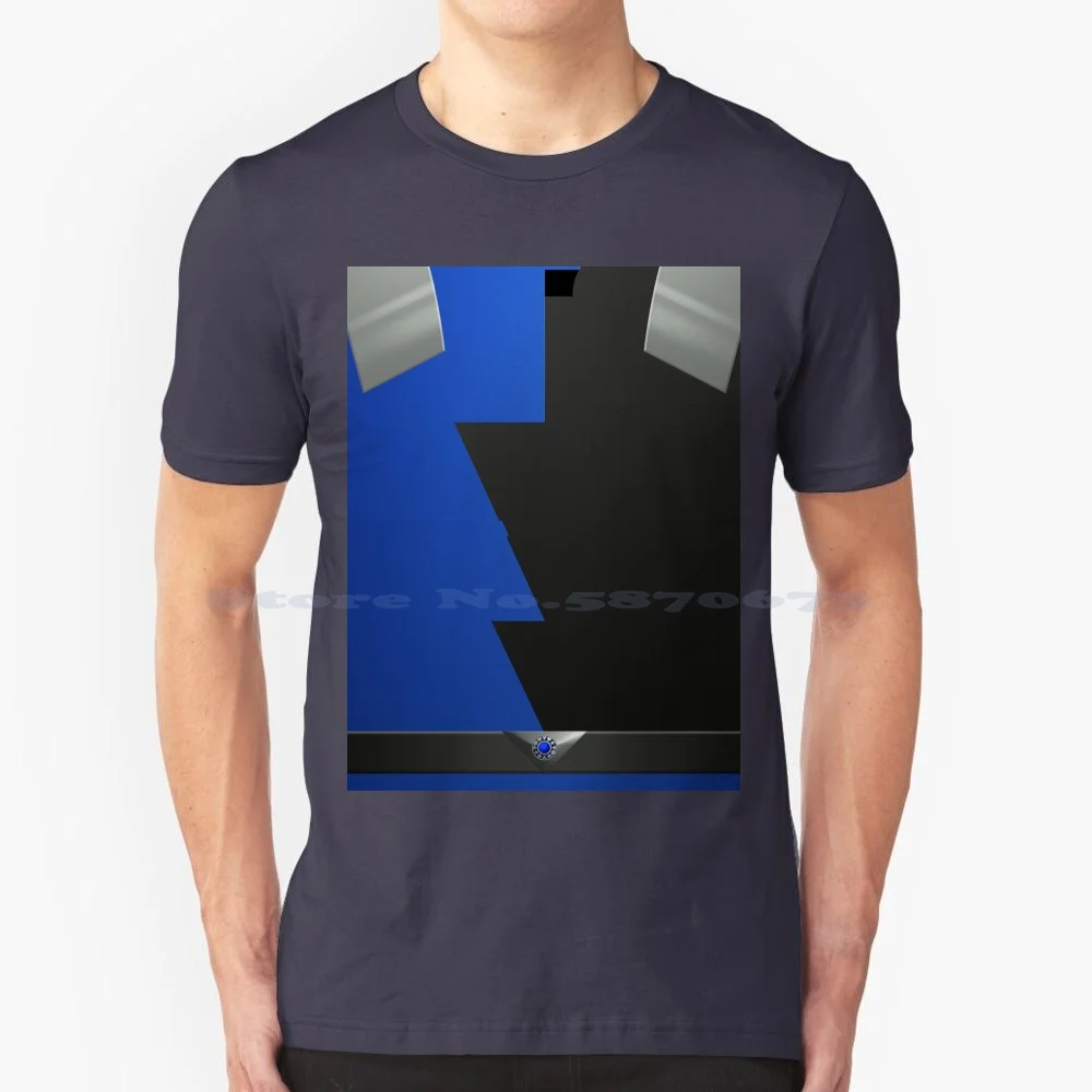 Hyperforce Blue T Shirt 100% Cotone Tee Blue Hyperforce Time Force Rpg Tokusatsu Super Sentai Andre Eddie Serpent Titan Twitch