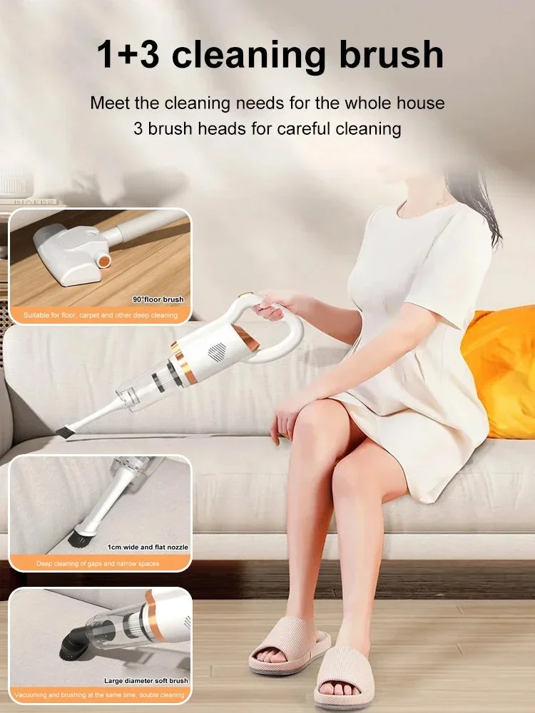 Wireless Handheld Vacuum Cleaner 8500Pa Electric Sweeper Car Remove Mites Dust Cleaner Steam-free Mop Lazy Vacuum Cleaner 3