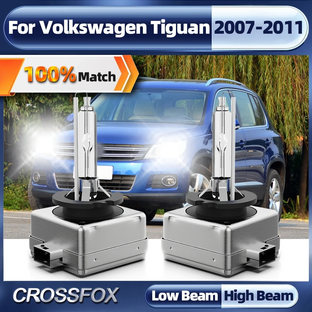 

2Pcs 12V 35W HID Headlight Bulb D1S 6000K Xenon Light Bulb LED Headlight Bulbs For Volkswagen Tiguan 2007 2008 2009 2010 2011