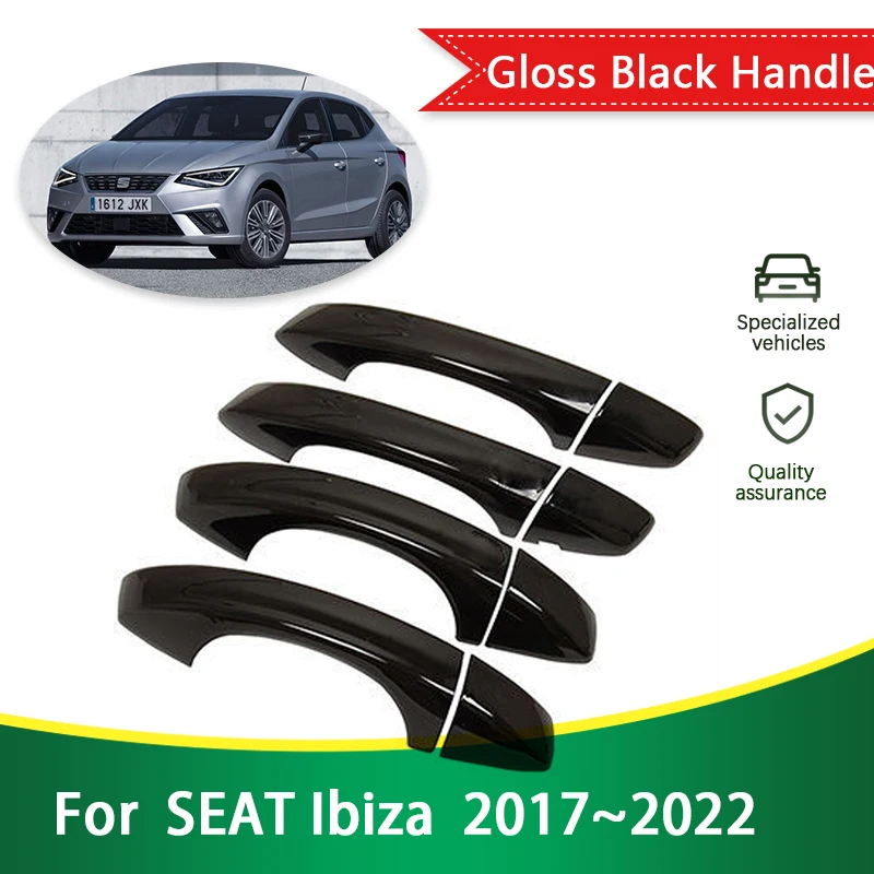 Für SEAT Ibiza MK5 6F KJ1 2017 2018 2019 2020 2021 2022 Glanz Schwarz Tür  Griff Abdeckung Schutzhülle Styling Aufkleber auto Zubehör - AliExpress