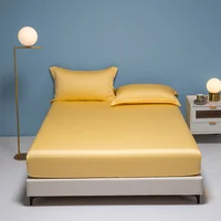 Real Silk Fitted Sheet Natural Mulberry Silk Fitted Sheet Mattress Cover Customized Size Silk Sheet Solid Color Fitted Sheet 1