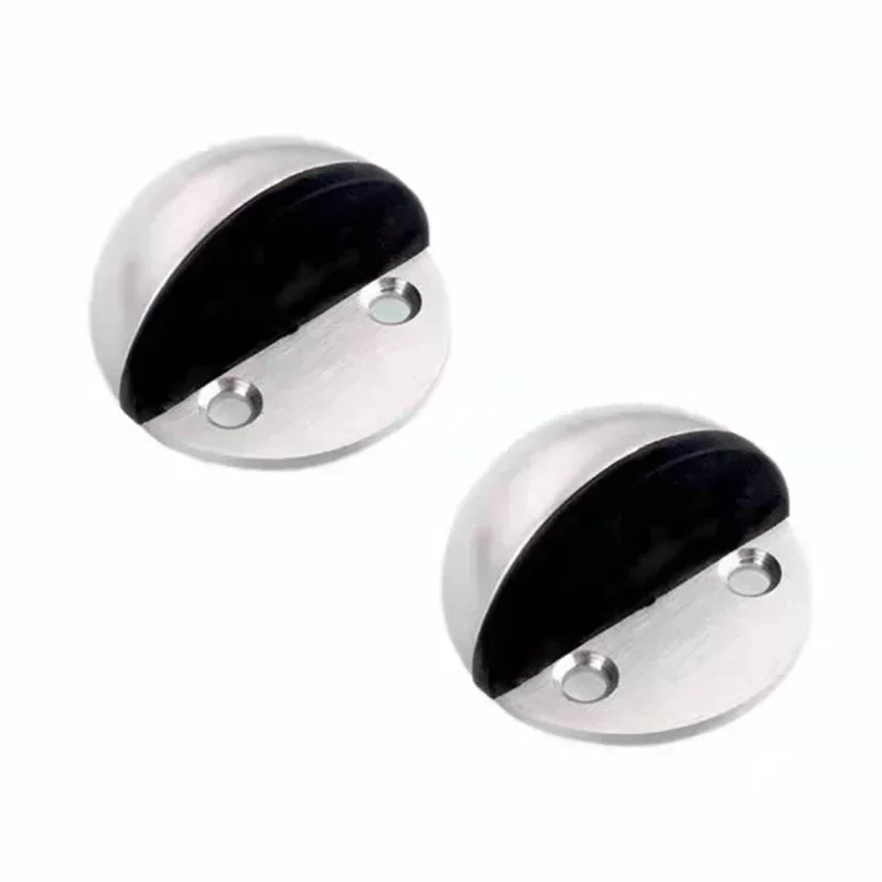 Stainless Steel rubber door stoppers dual no punching floor bumper nail free safety wedge wall door holder wall protector door stopper door stopper bumpers silicone rubber bumpers