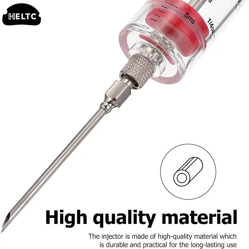 1set Spice Syringe Marinade Injector Flavor Syringe Cooking Meat Poultry Turkey Chicken Kitchen Utensils Accessories BBQ Tool meat injector syringe