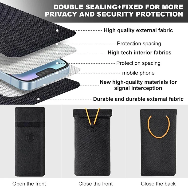 Key Signal Blocking Faraday Pouch - Anti-Theft Protection for Car Keys & Smartphones