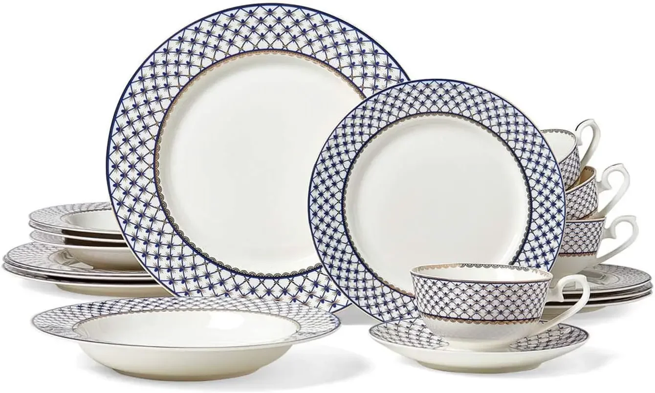 Ceramic Tableware Set 57-pc Banquet Dinnerware Set Luxury Bone China Tableware Intended For Everyday Or Entertaining Use
