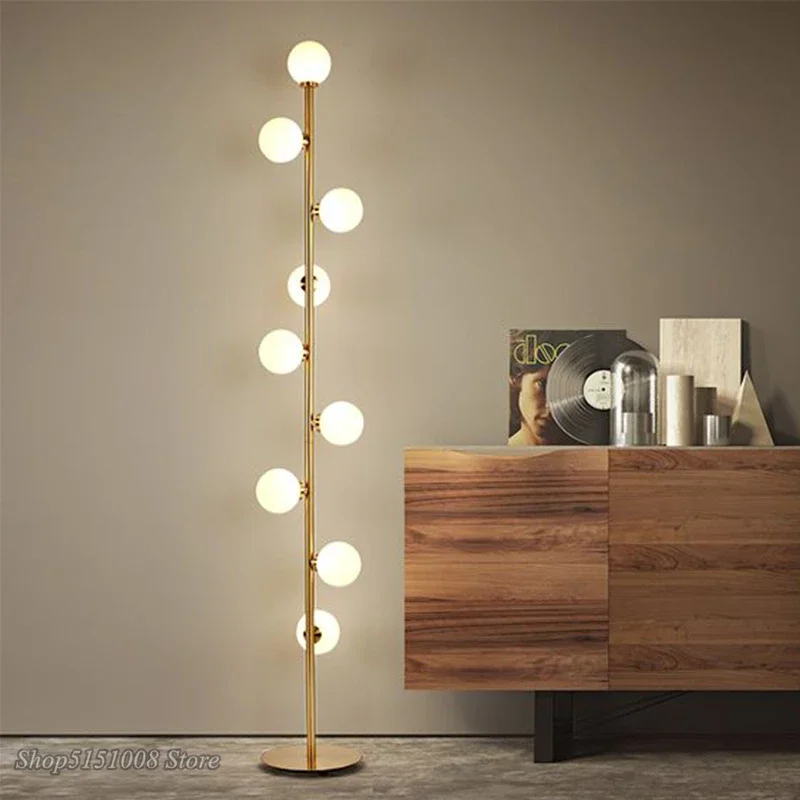 

Modern LED living room floor lamps bedside lights Nordic bedroom Glass ball standing lamp Luminaire home decor lighting fixtures