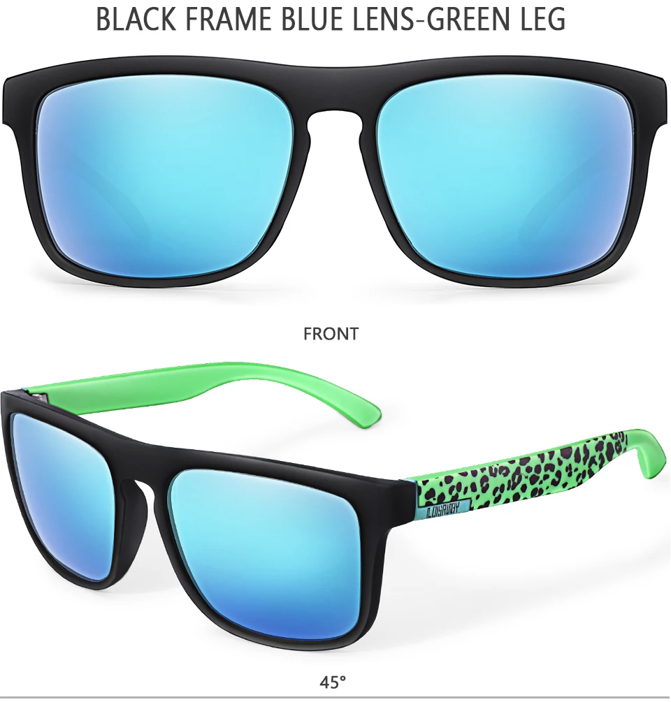 LOISRUBY Brand Design Square Cycling Sunglasses Men Polarized Sun Glasses UV400 Eyewear Women Shades oculos de sol_voghion.com