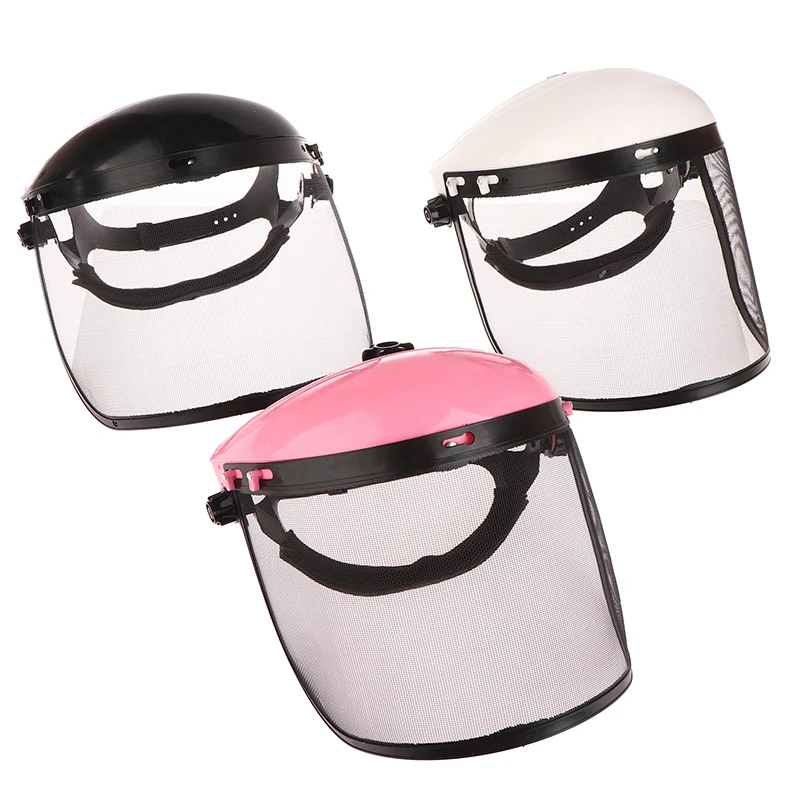 

New Stainless Steel Garden Grass Trimmer Safety Helmet Hat With Full Face Mesh Protective Mask For Brush Cutter Forestry Protect