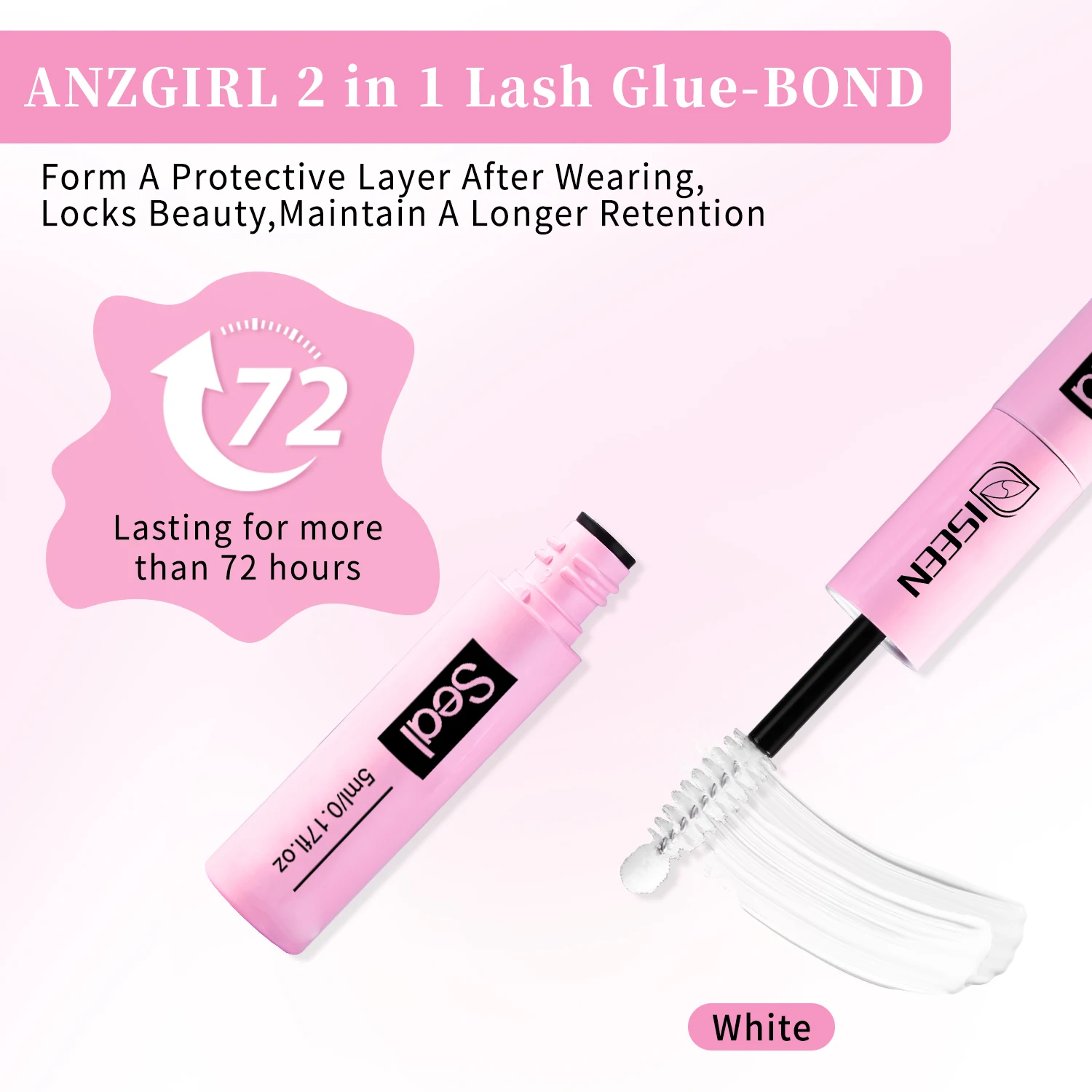 Lash Bond And Seal 10ml DIY Lash Extension And Lash Glue Remover 5ml Kit Long Lasting with Tweezers Eyelash curler Makeup Tool 5