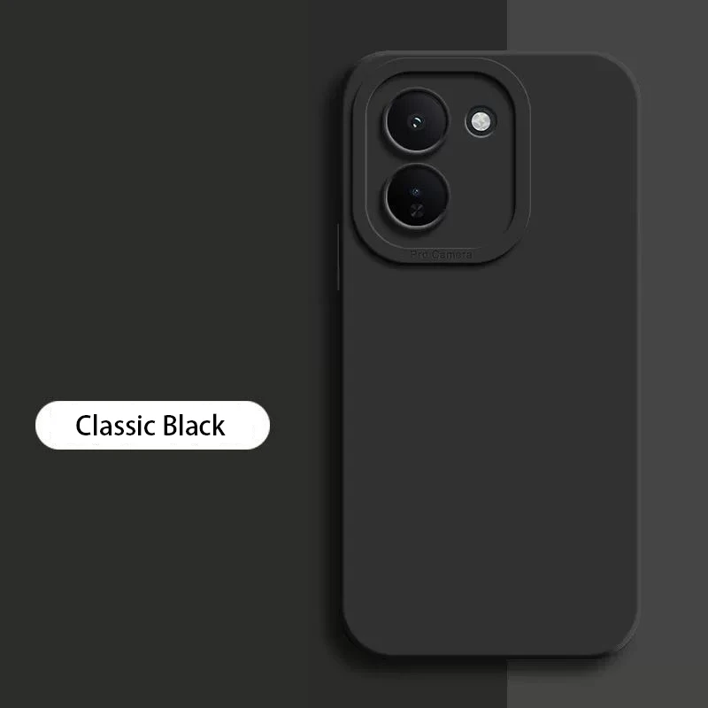 Original Square Soft Liquid Silicone Phone Case with Angel Eyes Design